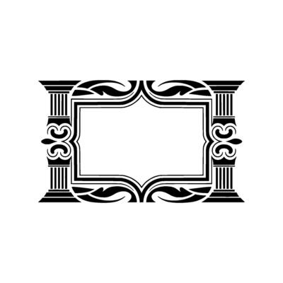 Elegant Black Frame, Decorative Border, Vintage, Swirls