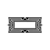 Art Deco Frame, Elegant Border, Vintage, Minimalist Ornamentation - Pattern vector