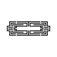 Geometric Maze, Minimalist, Abstract Pattern vector