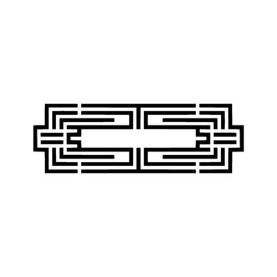 Geometric Maze, Minimalist, Abstract Pattern