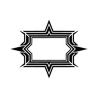 Geometric Starburst Emblem, Minimalist - Star vector
