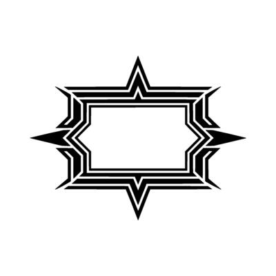 Geometric Starburst Emblem, Minimalist - Star