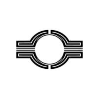 Geometric Circle Emblem, Minimalist, Modern - Abstract vector