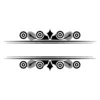 Geometric Tribal Divider, Vintage Style vector
