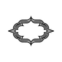 Intricate Black Frame, Minimalist, Decorative Element vector