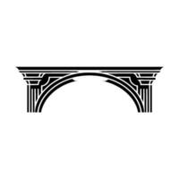 Geometric Arch, Minimalist, Architectural Emblem vector