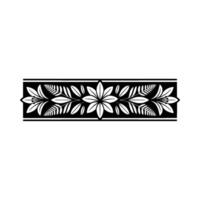 Elegant Botanical Border, Vintage Style, Symmetry vector