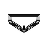 Geometric Deco Emblem, Vintage Style, Minimalist, Triangle vector