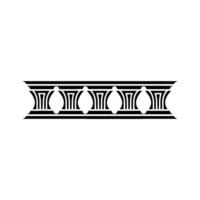 Art Deco Column Border, Geometric Ornamentation - Ornament vector