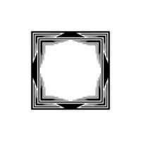 Geometric Deco Frame, Minimalist , Negative Space, Square vector