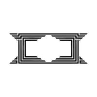 Geometric Deco Frame, Minimalist, Elegant Border, Background vector