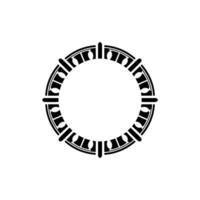 Geometric Circle Frame, Minimalist, Abstract Pattern, Modern vector