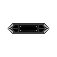 Geometric Directional Badge, Art Deco Style vector