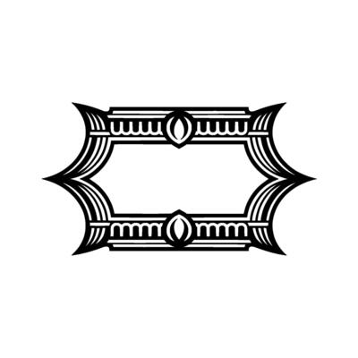 Art Deco Frame, Geometric Ornamentation, Vintage, Ornament