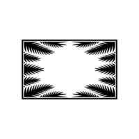 Geometric Palm Frame, Minimalist Tropical, Leaves vector