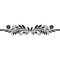Elegant Floral Divider, Vintage Style, Decorative Element, Ornamental vector