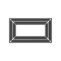 Geometric Illusion, Minimalist Frame, Abstract Depth vector