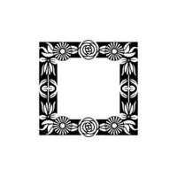 Geometric Floral Frame, Art Deco Style vector