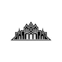 Geometric Gothic Architecture Emblem, Minimalist vector