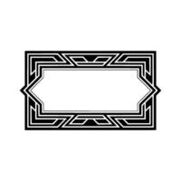 Art Deco Frame, Geometric Elegance, Minimalist - Pattern vector