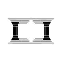 Geometric Temple, Minimalist , Abstract Architecture vector