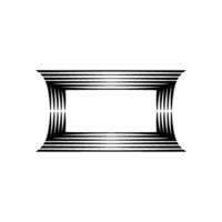 Distorted Perspective, Linear Illusion, Minimalist vector