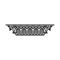 Art Deco Ornament Border, Elegant Element - Stylized vector