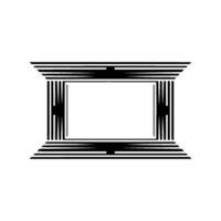 Geometric Frame, Minimalist Composition, Abstract Outline vector