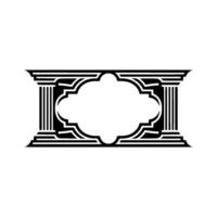 Art Deco Column Frame, Elegant Ornamentation, Vintage vector