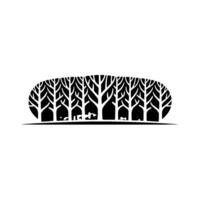 Symbolic Growth Tire Tread Transforming into Forest vector