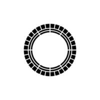 Minimalist Circular Brick Pattern, Modern Emblem vector