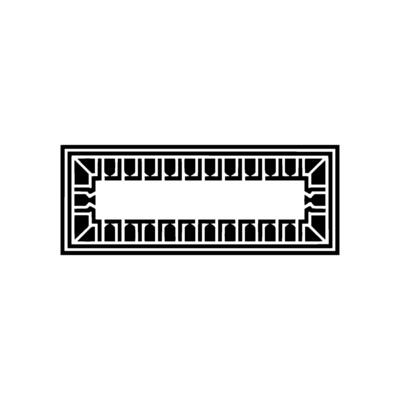Geometric Deco Frame, Minimalist, Blank Space, Template