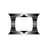 Geometric Temple Frame, Minimalist, Ornament vector