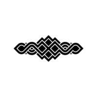 Intricate Celtic Knot Border, Geometric, Minimalist Style vector