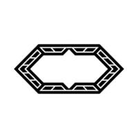 Geometric Hexagon Frame, Minimalist, Modern Pattern vector