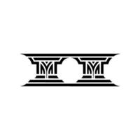 Geometric Pillars, Art Deco Emblem, Minimalist vector