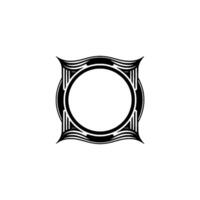 Geometric Tribal Frame, Minimalist - Circular vector