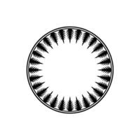 Minimalist Pine Circle, Serene Woodland Emblem vector