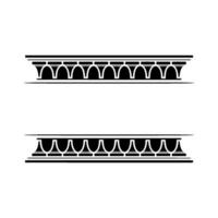 Elegant Linear Decorative Borders, Vintage Style vector