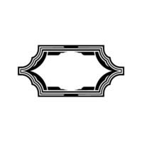 Geometric Deco Frame, Minimalist, Elegant Border, - Retro vector