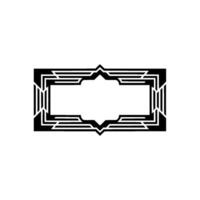 Art Deco Geometric Frame, Elegant, Border vector