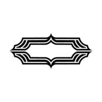 Geometric Deco Frame, Elegant Outline, Vintage, Minimalist vector