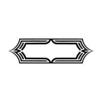 Geometric Deco Frame, Elegant Outline, Minimalist, Modern vector