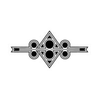 Geometric Deco Emblem, Vintage Style, Elegant Division vector