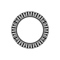 Geometric Ring Frame, Stylized Ornamentation, Minimalist vector