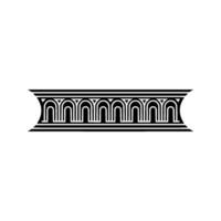 Art Deco Architectural Ornament, Geometric Border, Retro vector