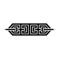 Geometric Progression Stylized Hexagonal Motif vector