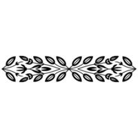 Elegant Botanical Border, Vintage Style, Laurel vector