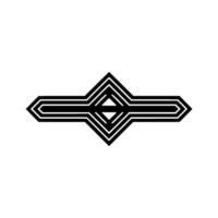 Geometric Arrowhead Emblem, Modern Abstract vector