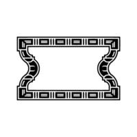 Art Deco Frame, Geometric Ornament, Elegant Border, Vintage, Monochrome vector